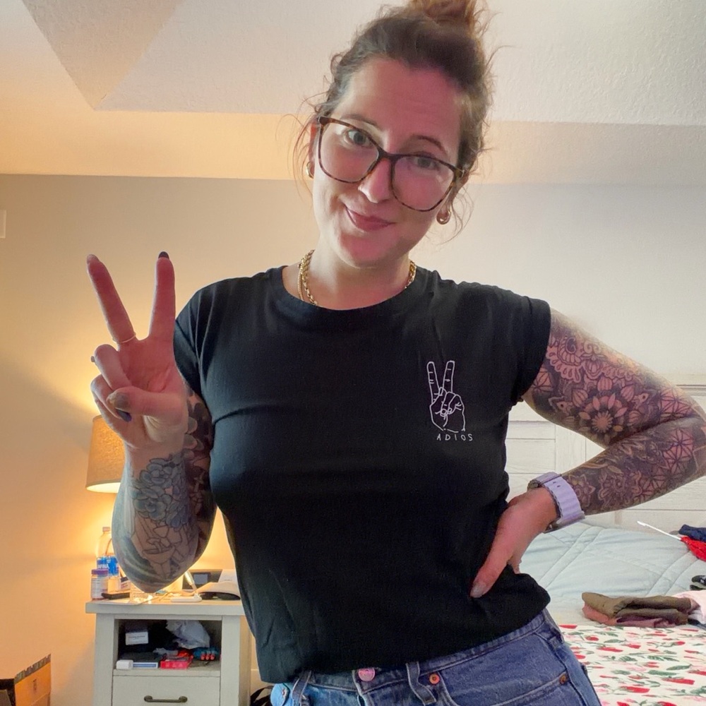 2kuhl Black Peace Sign Tee